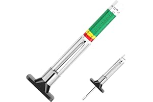 CCHRN Car Tire Tread Depth Gauge, Professional Color Coded Auto Tyre Depth Measurement Tool in 32nds, Accurate Six-Sided Trea