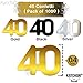 40th Birthday Decorations For Men - 40 Year Old Confetti 1000 Pcs | Black, Gold, White Number 40 Confetti | 40 Year Old Birthday Party Decorations | 40th Birthday Table Decorations | 40 Birthday Decor