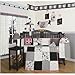 GEENNY Boutique Crib Bedding Set, Beautiful Black White Flower and Dot, 13 Piece