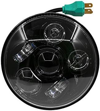5-3/4 5.75 Daymaker LED Headlight for Harley Davidson 883,for jeep sportster,triple,low rider,wide glide Motorcycle Headlamp Projector White Driving Light Black Face