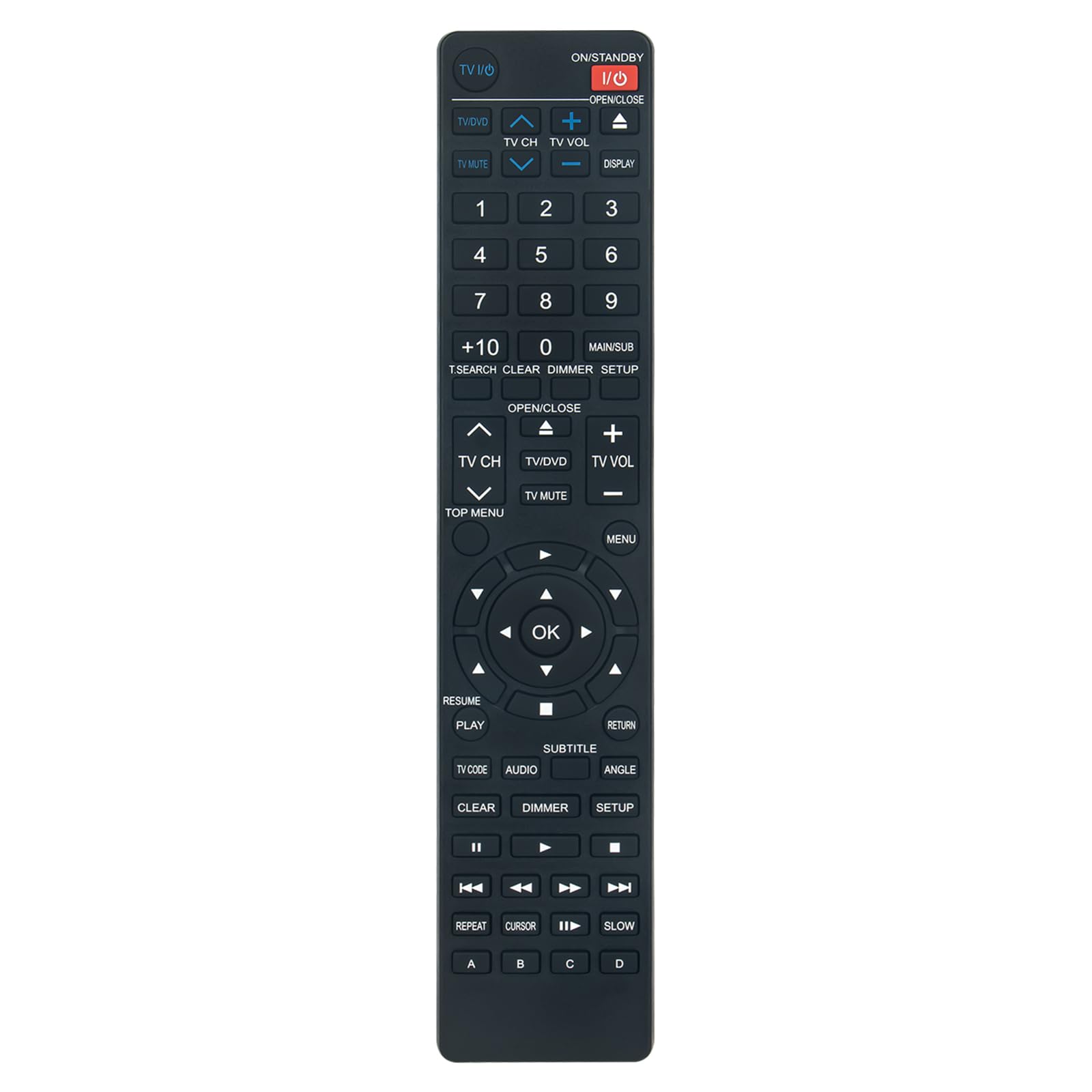 New SE-R0252 Remote Control Replacement - VINABTY SER0252 Replace Remote Control fit for TOSHIBA HD DVD Player P000477490, 1 HDA2, D2KU HD-E, HD-A2, HD-A20, HD-A20KC, HD-A20KU,HD-A2C Remote Controller