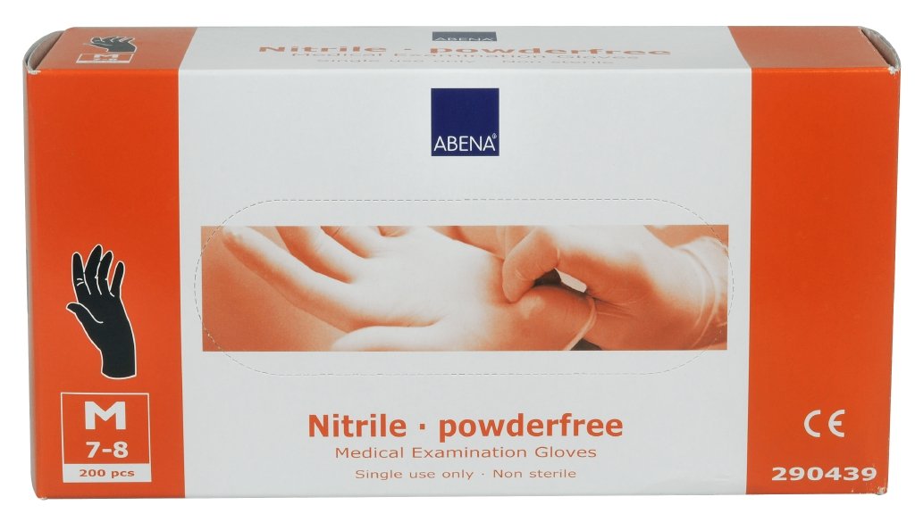 Abena Nitrile Glove Medium Powder Free Black