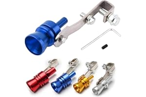 INBOXXE Exhaust Pipe Oversized Roar Maker for Cars and Motorcycles, Car Turbo Sound Whistle Car Exhaust Sound Booster, Exhaust Tailpipe Blow Off Valve Bov Aluminum Universal Auto Accessories (S, Blue)