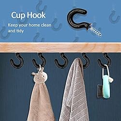 PHITUODA 50Pcs 7/8-Inch Cup Hooks Ceiling