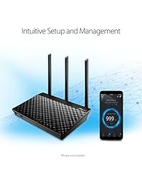 FidgetFidget   Antena de tres canales inalámbricos Gigabit Router RT AC66U B1 Dual Band 1750M