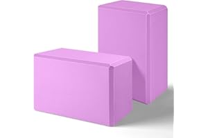 BIGUPHATE 2024 Yoga Blocks 2 Pack, EVA Foam Yoga Block Supportive Latex-Free, Non-Slip Exercise Blocks, Yoga Accessories for Pilates, Meditation, Balance, Stretching and Deep Poses