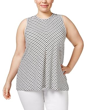 Performance Womens Plus Chevron Tank Top