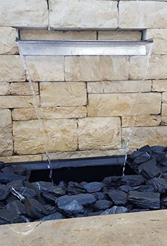 Garten Wohnambiente Wasserfall 45 Cm Incl Led Beleuchtung Aus Edelstahl Matt Geburstet Wasserauslauf Amazon De Garten