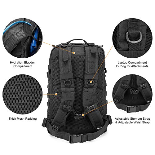 Military Tactical Backpack with Gun Holster Sucipi Large 3 Day Assault