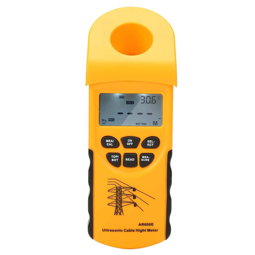 Ultrasonic Cable Height Meter, Smart Sensor AR600E LCD Display 6 Cables Measurement Ultrasonic Cable Height Meter Measuring Instruments