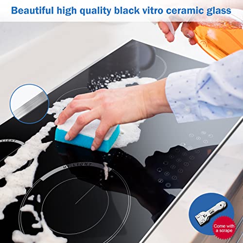 Electric Cooktop 30 Inch, 5 Burner Builtin Radiant Electric Stove Top