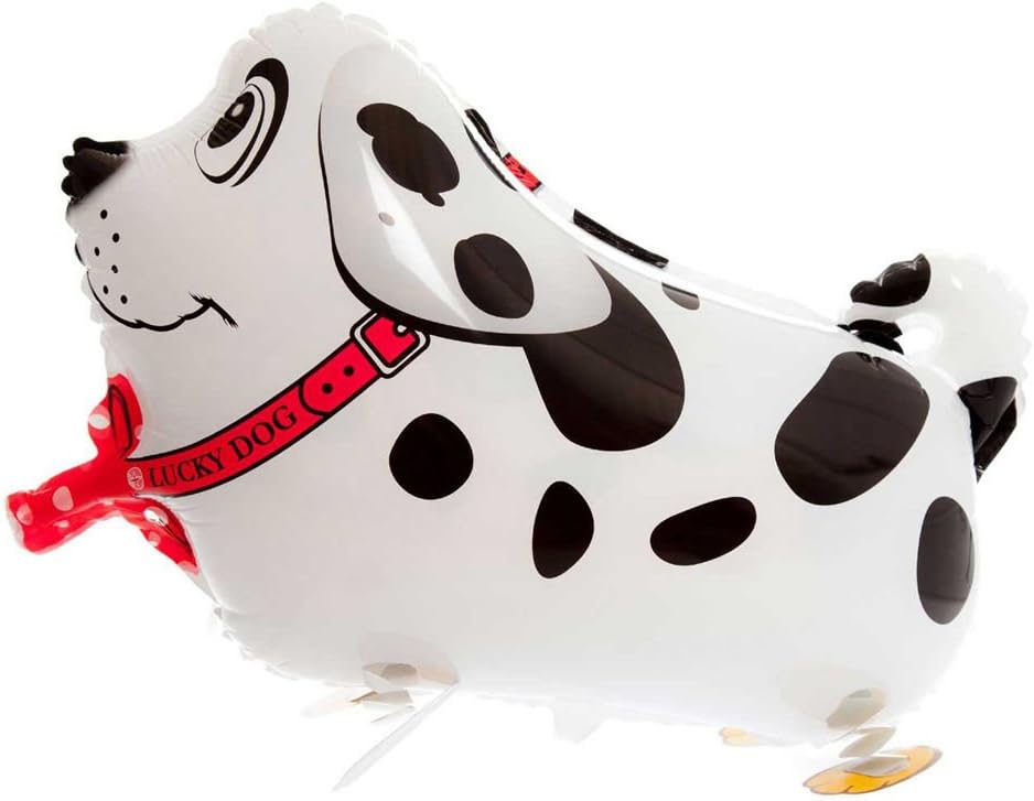Walking Animal Balloon Airwalker Birthday Party Pet Balloon Kids Boys Toy Gift (Black white spot dog)