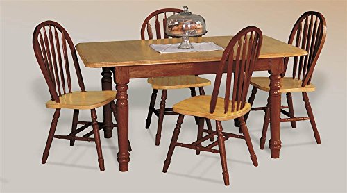 5-Pc Butterfly Dining Set in Medium Walnut Finish