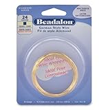 Beadalon Square Non-Tarnish Brass 24-Gauge Wire, 4-Meters