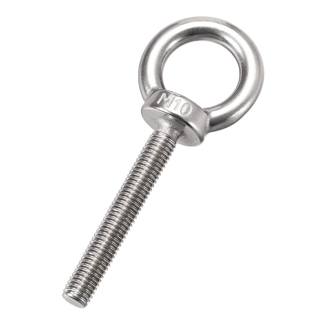 Sourcingmap Lifting Eye Bolt M10 x 70mm Male Thread 304 Stainless Steel for Hanging, Pack of 2