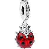 LNQOBU 925 Sterling Silver Dangle Pendant Bead Charms for Bracelets,Compatible with Pandora Charms Bracelets and Necklaces