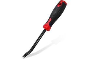 WHISURN Staple Remover, Heavy Duty Staple Remover Tool,Upholstery Stapler Remover for Carpet,Wood,Floor, Furniture, Construction, Industrial Staple Lifter Removes Flooring, Carton Box Staples(Red/Black)