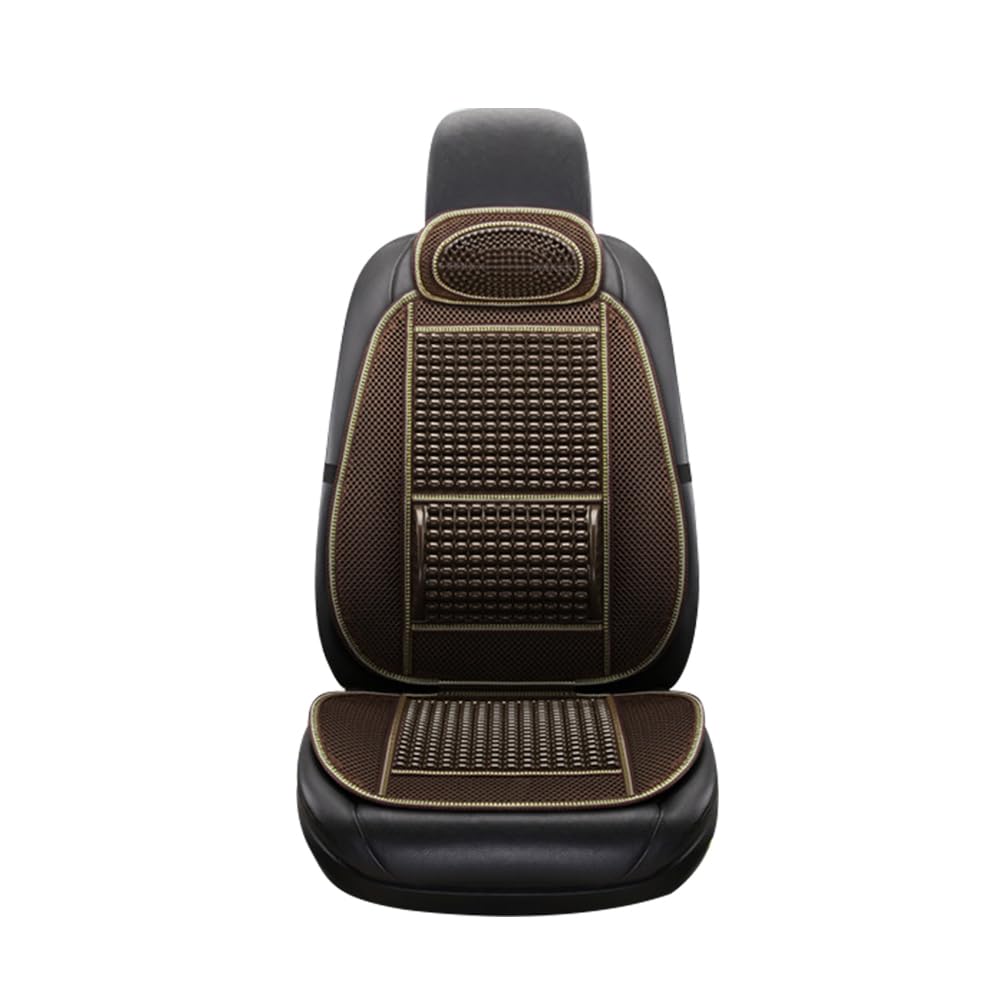 IMIKEYA Natural Wood Beaded Seat Cover Massaging Cool Cushion for Car Truck. Keeps The Back from Getting Sweaty While Driving. Makes Driving More Bearable and Less Painful On Long Trips - Coffee