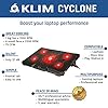 KLIM-Cyclone-Laptop-Cooling-Stand-Maximal-Cooling-XL-Laptop-Stand-With-5-Cooling-Fans-Compatible-Gaming-Laptop-Cooling-Pad-Red-New-2021-Version KLIM Cyclone Laptop Cooling Pad - NEW 2023-5 Fans Cooler - No More Overheating - Increases PC Performance and Life…