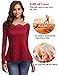 iClosam Women Sexy Off Shoulder A-line Long Sleeve Floral Lace Shirt Tops, Wine Red, Large