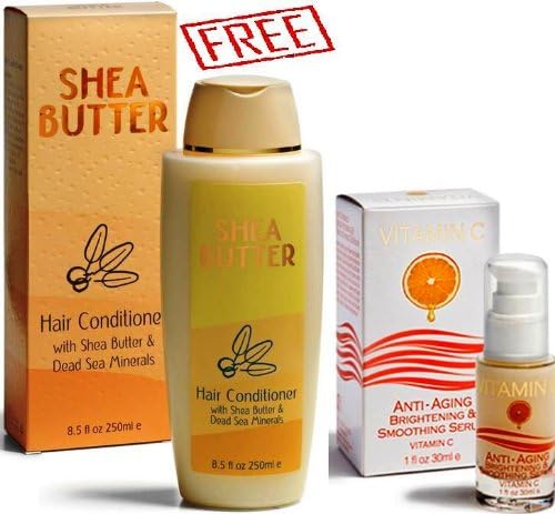 SPA COSMETICS SALE VITAMIN C ANTI-AGING BRIGHTENING &amp; SMOOTHING SERUM + SHEA BUTTER CONDITIONER WITH DEAD SEA MINERALS FOR FREE!!!