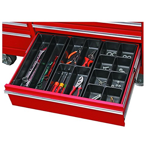US General 99731 3 Pc 14 Compartment Drawer Organizer Set, Black