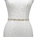Remedios Beaded Wedding Belt Rhinestone Bridal Belt Bridesmaid Sash Women Dress Accessories, Ivory