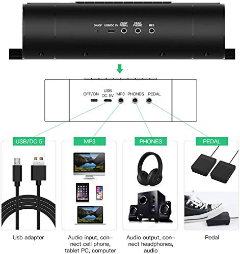 Electronic Drum Set Digital Roll-Up MIDI Drum Kit 9 Silicon Durm Pad Built-In Stereo Speaker with 2 Foot Pedal for Children Beginners - Uverbon