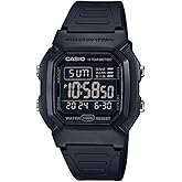 Casio Men's Quartz Watch with Resin Strap, Black, 17 (Model: W-800H-1BVCF)