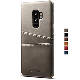 Samsung Galaxy S9 Plus Ultra Slim PU Leather Wallet Phone Case with 2 Cards Slots Phone Cover Credit Card Holder for Men/Women, 6.2 inches Gray