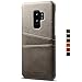 Samsung Galaxy S9 Plus Ultra Slim PU Leather Wallet Phone Case with 2 Cards Slots Phone Cover Credit Card Holder for Men / Women, 6.2 inches Gray