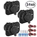 12V Cigarette Lighter Socket Car Marine Motorcycle ATV RV Lighter Socket Power Outlet Socket Receptacle Waterproof Plug 3Pack By MXRS