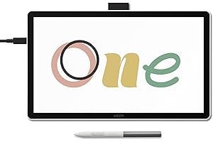 Wacom One 14 Drawing Tablet with Screen, 14” HD Full-Laminated Digital Art Tablet with Creative Software and Training, Graphi