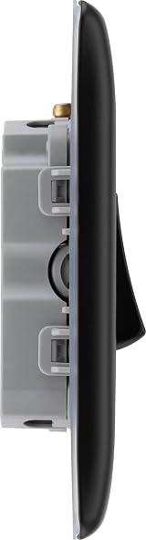 BG Electrical 10A 3 Pole Fan Isolator Switch Nexus Metal Slim Profile view 5