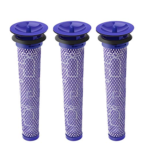 JIRVY 3 Pack Filter Replacements – Vacuum Pre-Filters Compatible with Dyson V6, V7, V8, DC58, DC59, DC61, DC62, DC74 Washable Vacuum Cleaner, Replaces Part # 965661-01 - Thumbnail 7