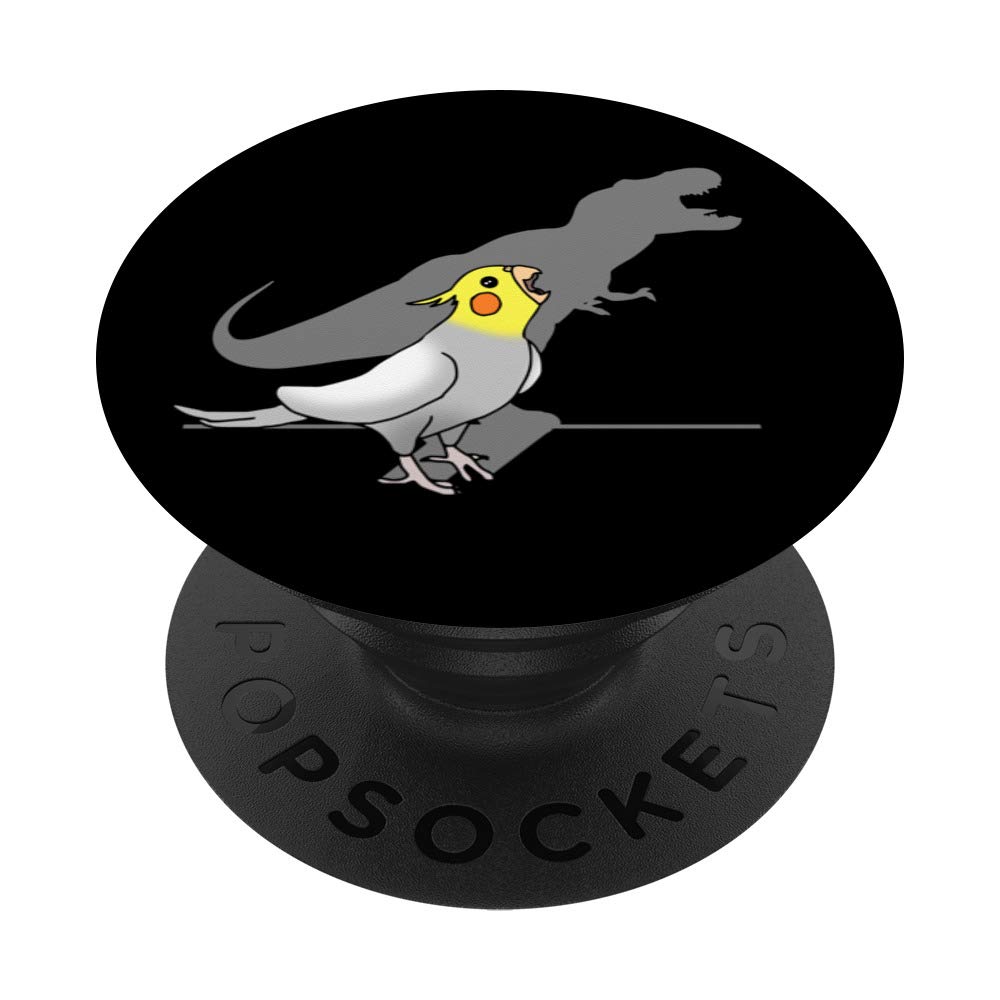 Cute Screaming Parrot Birb Memes Funny T-Rex Cockatiel PopSockets Grip and Stand for Phones and Tablets