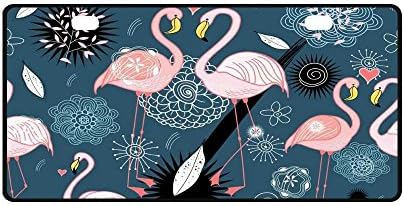 Pink Flamingos Strong And Durable Aluminum Car Metal License Plate Frame for Women/Men Two Holes Tag 11.8" X 6.1"