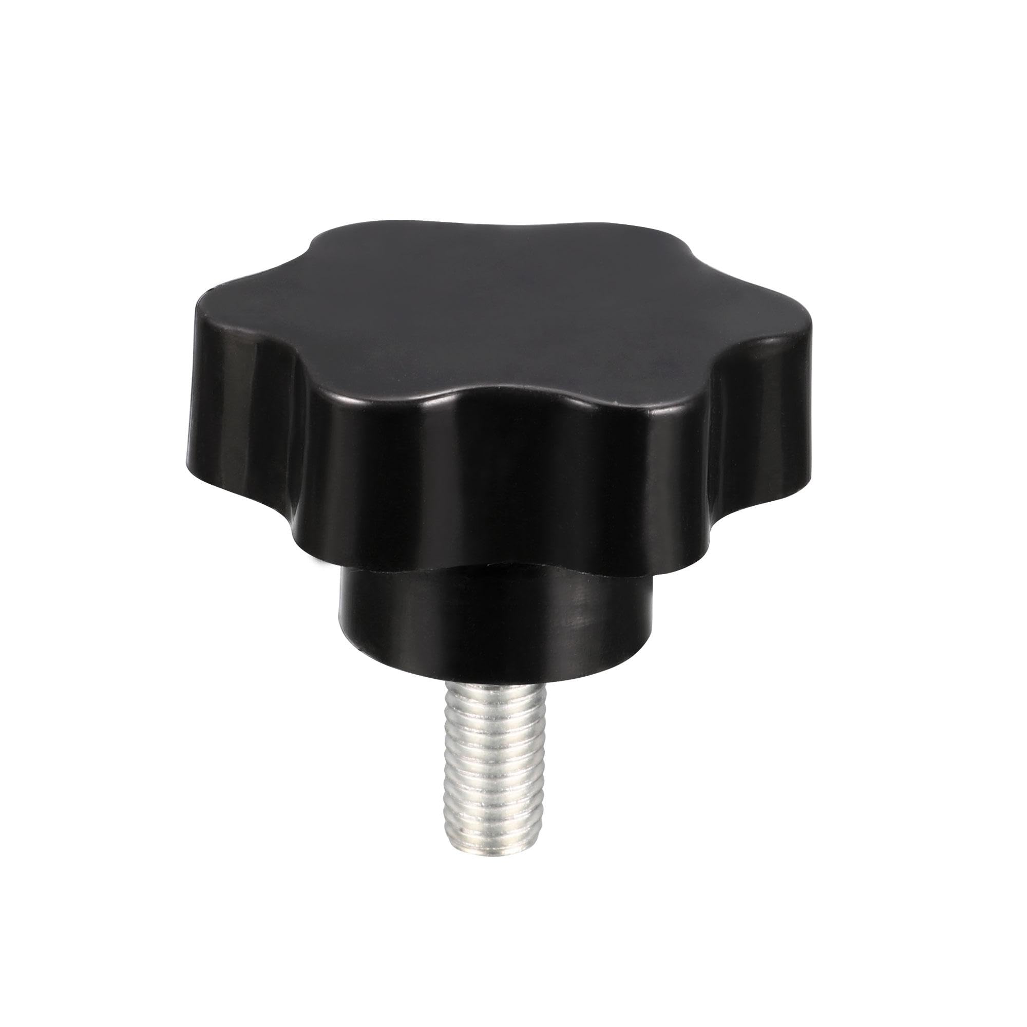 uxcell Clamping Screw Knob, 48mm Dia Plum Hex Shaped Grips Star Knob M10 x 20mm Male Thread