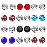 JOYA GIFT Stainless Steel Mens Womens Magnetic Stud Earrings Non Piercing Clip on CZ Earrings