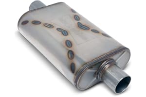 BLACK WIDOW TUNED PERFORMANCE EXHAUST Black Widow Exhaust Race Venom 250 Series Muffler 2.5" Center/Center BW001-C