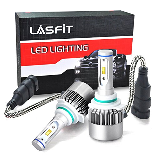 LASFIT 72W 9012 LED Headlight Kit Bulbs 7600LM 6000K – Philips LED Chip/Internal Driver Ballast – 2 Yr Warranty