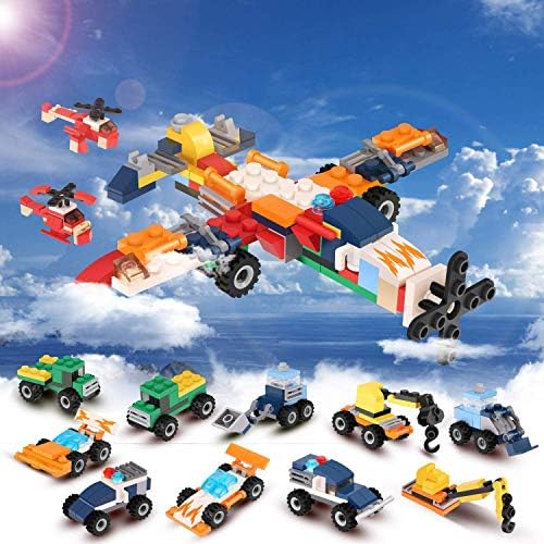QQPOW Toy Mini Car Building Blocks Sets For Kids,12pcs Vehicles