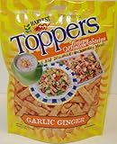 Crispy Wonton Strips Toppers Garlic Ginger Flavor (pack of 6 bags)