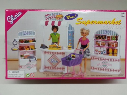 Gloria Dollhouse Furniture Supermarket Shopping Cart Veggie