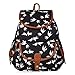 Vbiger Canvas Backpack for Women & Girls Boys Casual Book Bag Sports Daypack (Birds)