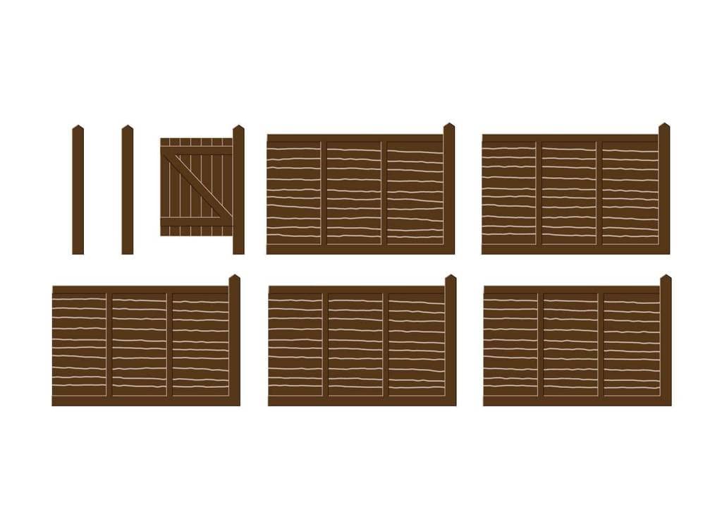 Wills SS44 Larch Lap Fencing suitable for garden boundaries