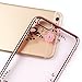 iPhone 6S Plus Case,iPhone 6 Plus Case,Pink Butterfly Floral Flower Glitter Bling Crystal Rhinestone Diamond Plated Clear Soft TPU Bumper Case Cover for iPhone 6S Plus/iPhone 6 Plus 5.5