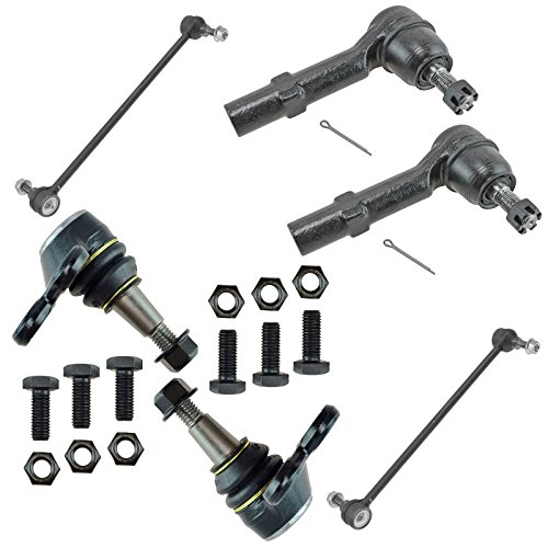 6 Piece Front Lower Ball Joints Inner & Outer Tie Rods Kit Set for GM SUV Truck