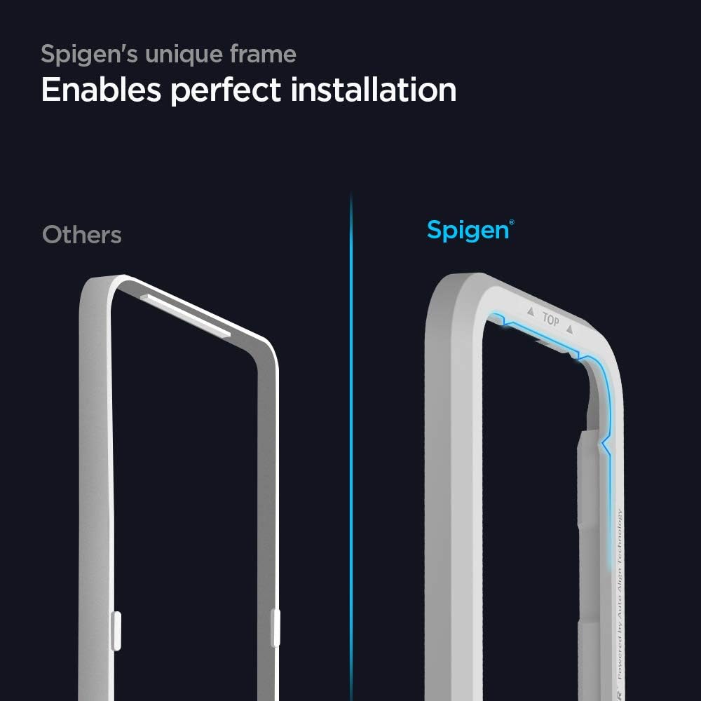 Spigen AlignMaster Full Coverage Tempered Glass Screen Protector for iPhone 12 and for iPhone 12 Pro - 2 Pack - Image 5