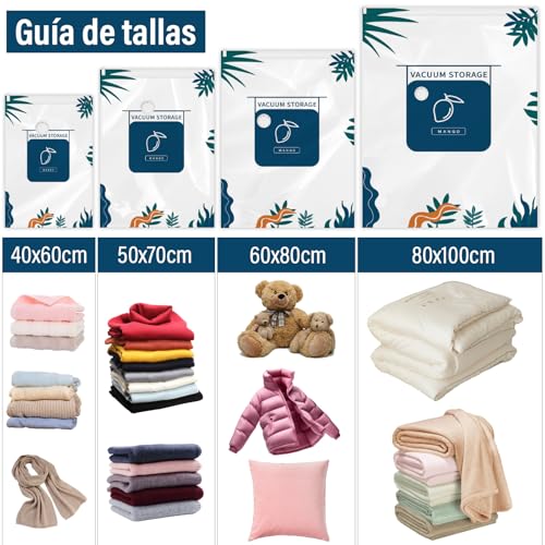 GALASALA Bolsas de Almacenamiento de Vacío 12 Pcs, Bolsas al Vacio Ropa para Viaje Reutilizables, Bolsas de Compresión con Bomba Vacio Eléctrica y mano, Ahorro Espacio para Guardar Cobijas Edredones